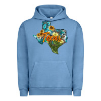Pigment Pebble Blue western texas map Urban Hoodie - AdoDesignShop