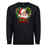 Black merry christmas santa Premium Sweatshirt - RanaPortraitStore