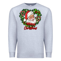 Heather Grey merry christmas santa Premium Sweatshirt - RanaPortraitStore