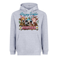 Heather Grey Happy Easter Heifers Heavyweight Hoodie - RanaPortraitStore