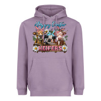 Lavender Happy Easter Heifers Heavyweight Hoodie - RanaPortraitStore