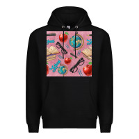 Black Teacher Seamless Pattern Premium Hoodie - BundleAndBundleShop