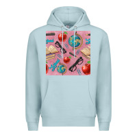 Blue Mist Teacher Seamless Pattern Premium Hoodie - BundleAndBundleShop