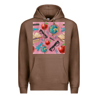 Chestnut Teacher Seamless Pattern Premium Hoodie - BundleAndBundleShop