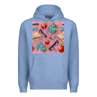 Colony Blue Teacher Seamless Pattern Premium Hoodie - BundleAndBundleShop