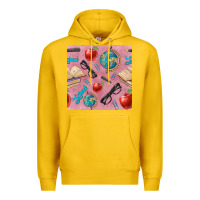 Lemon Teacher Seamless Pattern Premium Hoodie - BundleAndBundleShop