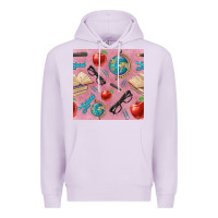 Lilac Teacher Seamless Pattern Premium Hoodie - BundleAndBundleShop