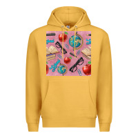 Mustard Teacher Seamless Pattern Premium Hoodie - BundleAndBundleShop