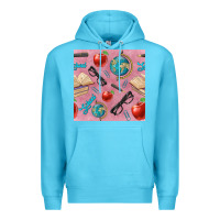 Ocean Blue Teacher Seamless Pattern Premium Hoodie - BundleAndBundleShop