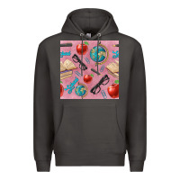 Smoke Teacher Seamless Pattern Premium Hoodie - BundleAndBundleShop