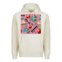 Oatmeal Heather Teacher Seamless Pattern Premium Hoodie - BundleAndBundleShop