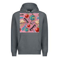 Rock Teacher Seamless Pattern Premium Hoodie - BundleAndBundleShop