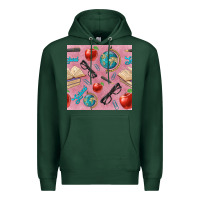 Sports Green Teacher Seamless Pattern Premium Hoodie - BundleAndBundleShop