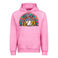 Fuchsia Pink baseball rainbow Urban Hoodie - Artiststas