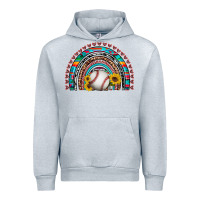 Heather Grey baseball rainbow Urban Hoodie - Artiststas