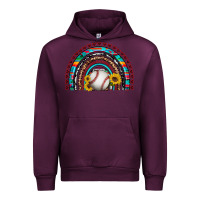 Mauve Wine baseball rainbow Urban Hoodie - Artiststas