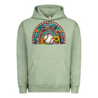 Pigment Oil Green baseball rainbow Urban Hoodie - Artiststas