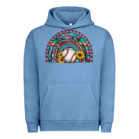 Pigment Pebble Blue baseball rainbow Urban Hoodie - Artiststas