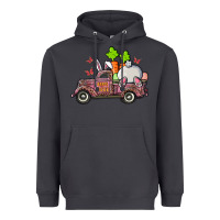 Smoke happy easter pink truck with bunny Heavyweight Hoodie - RanaPortraitStore
