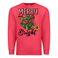 Cardinal merry and bright with cactus Premium Sweatshirt - RanaPortraitStore
