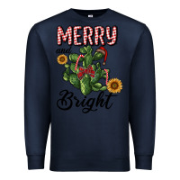 Navy merry and bright with cactus Premium Sweatshirt - RanaPortraitStore