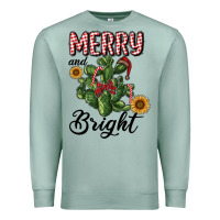 Seafoam merry and bright with cactus Premium Sweatshirt - RanaPortraitStore