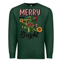 Sports Green merry and bright with cactus Premium Sweatshirt - RanaPortraitStore