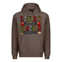Coffee santa's favorite teacher assistant Premium Hoodie - Jasminsmagicworld