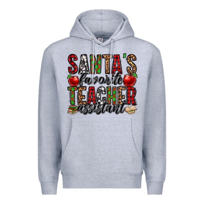Santa's Favorite Teacher Assistant Premium Hoodie by Jasminsmagicworld | Teevron
