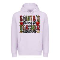Lilac santa's favorite teacher assistant Premium Hoodie - Jasminsmagicworld