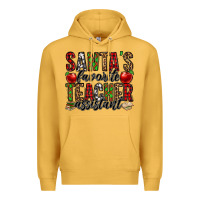 Mustard santa's favorite teacher assistant Premium Hoodie - Jasminsmagicworld
