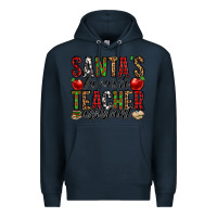 Navy santa's favorite teacher assistant Premium Hoodie - Jasminsmagicworld