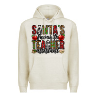 Oatmeal Heather santa's favorite teacher assistant Premium Hoodie - Jasminsmagicworld