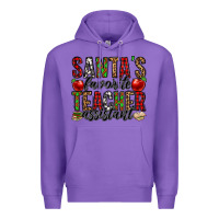 Purple santa's favorite teacher assistant Premium Hoodie - Jasminsmagicworld