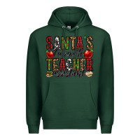 Sports Green santa's favorite teacher assistant Premium Hoodie - Jasminsmagicworld