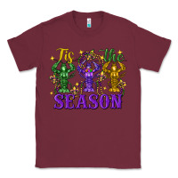 Burgundy Tis The Season Crawfish Mardi Gras Classic Tee - FaDigitalArtStudio