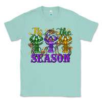 Seafoam Tis The Season Crawfish Mardi Gras Classic Tee - FaDigitalArtStudio