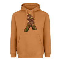 Meerkat juneteenth nail art with afro hand Heavyweight Hoodie - texasbilliewilder
