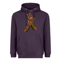 Plum juneteenth nail art with afro hand Heavyweight Hoodie - texasbilliewilder