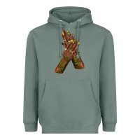 Sage juneteenth nail art with afro hand Heavyweight Hoodie - texasbilliewilder