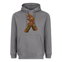 Storm juneteenth nail art with afro hand Heavyweight Hoodie - texasbilliewilder