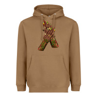 Toasted Coconut juneteenth nail art with afro hand Heavyweight Hoodie - texasbilliewilder