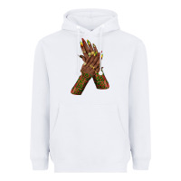 White juneteenth nail art with afro hand Heavyweight Hoodie - texasbilliewilder