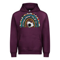 Mauve Wine soccer rainbow Urban Hoodie - Artiststas