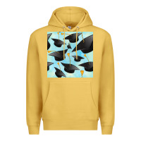 Antique Gold graduation cap seamless pattern Premium Hoodie - BundleAndBundleShop