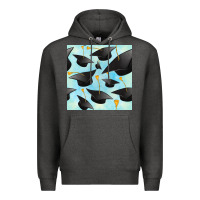 Charcoal Heather graduation cap seamless pattern Premium Hoodie - BundleAndBundleShop