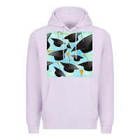 Lilac graduation cap seamless pattern Premium Hoodie - BundleAndBundleShop