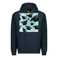 Navy graduation cap seamless pattern Premium Hoodie - BundleAndBundleShop