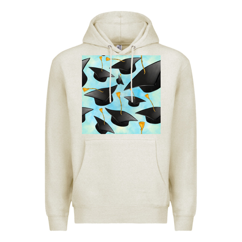 Graduation Cap Seamless Pattern Premium Hoodie by BundleAndBundleShop | Teevron