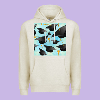 Graduation Cap Seamless Pattern Premium Hoodie Designed By Bundleandbundleshop